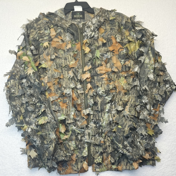 RedHead Leafy Camo Ghillie Jacket Hoodie Size S/M - Picture 3 of 9
